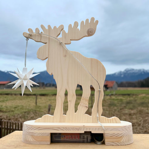 Elch – Sternhalter aus Holz