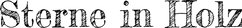 Sterne in Holz Logo (schwarz)